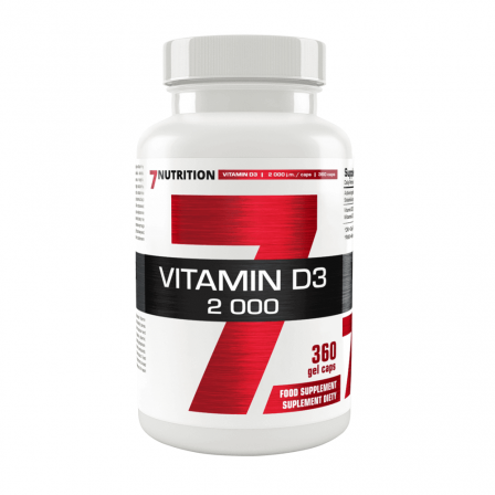 7 Nutrition Vitamin D3 2000 IU 360 caps.