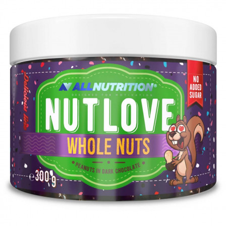 Allnutrition Nutlove Whole Nuts 300 gr. Peanuts In Dark Chocolate