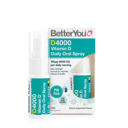 BetterYou DLux 4000 Daily Vitamin D Oral Spray 15 ml.