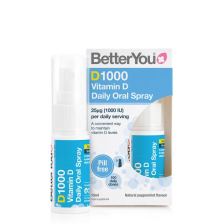 BetterYou D 1000 IU Daily Oral Spray 15 ml.