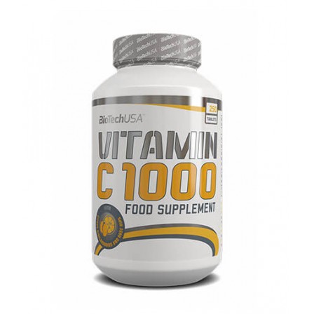 Biotech USA Vitamin C 1000 + Rose Hips and Bioflavonoids 250 tabs.