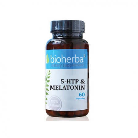 Bioherba 5-HTP and Melatonin 100 mg 60 caps.