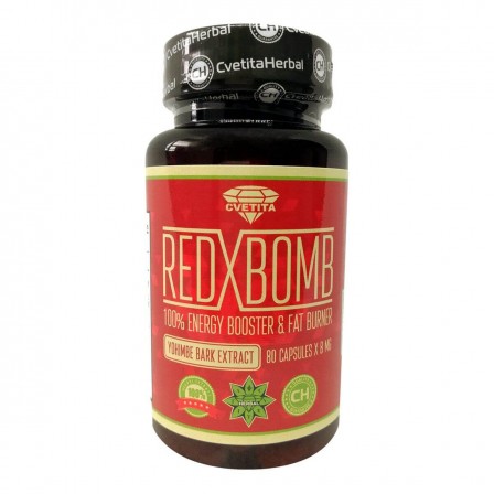 Cvetita Herbal Red X Bomb 80caps. - Йохимбе екстракт