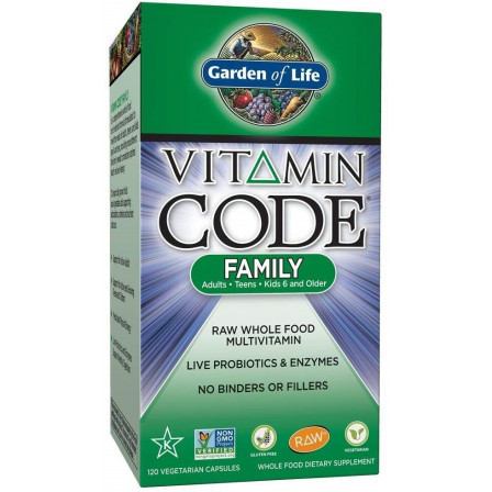 Garden of Life Vitamin Code Family 120 veg caps.