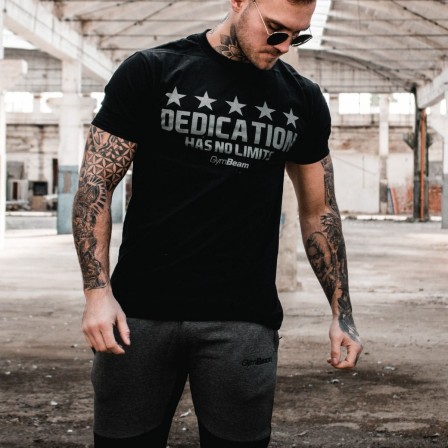 Gym Beam T-Shirt Dedication Black Grey