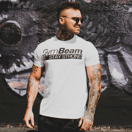 Gym Beam T-shirt Stay Strong White