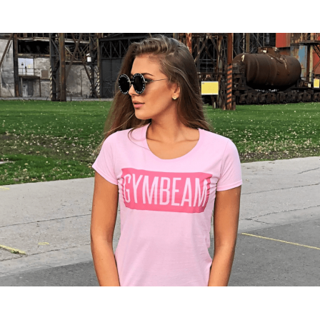Gym Beam T-Shirt Light Pink Box Logo