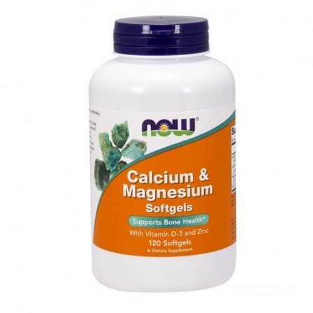 NOW Foods Calcium and Magnesium with vitamin D3 and Zinc 120 softgels