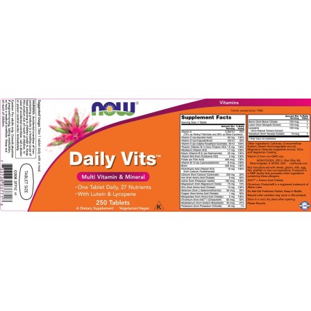 NOW Foods Daily Vits 100 tabs