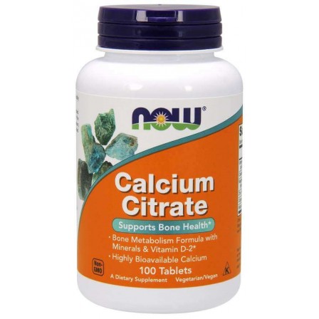 NOW Foods Calcium Citrate with Minerals & Vitamin D-2 100 tabs.