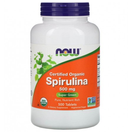 Now Foods Certified Organic Spirulina 500mg 500 tabs.