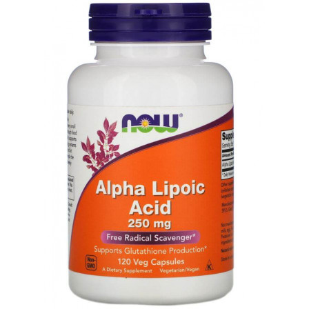 NOW Foods Alpha Lipoic Acid 250mg 60 veg caps.