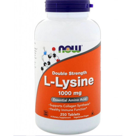 NOW Foods L-Lysine 1000mg 250 tabs.