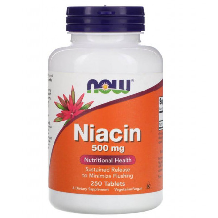 NOW Foods Niacin 500mg 250 tabs.