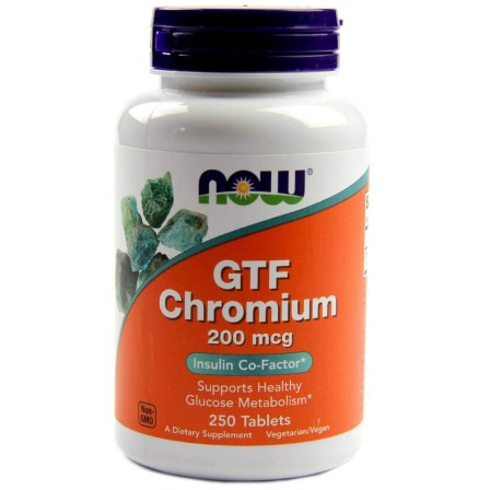 NOW Foods GTF Chromium 200mcg 250 tabs.