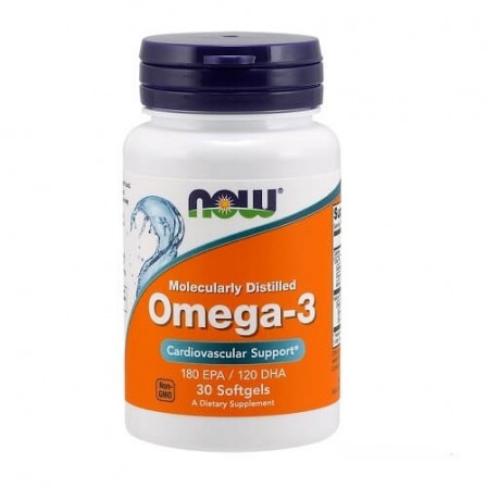 NOW Foods Omega 3 Molecularly Distilled 30 softgels
