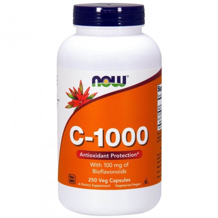 NOW Foods Vitamin C 1000 With Bioflavonoids 250 veg caps.
