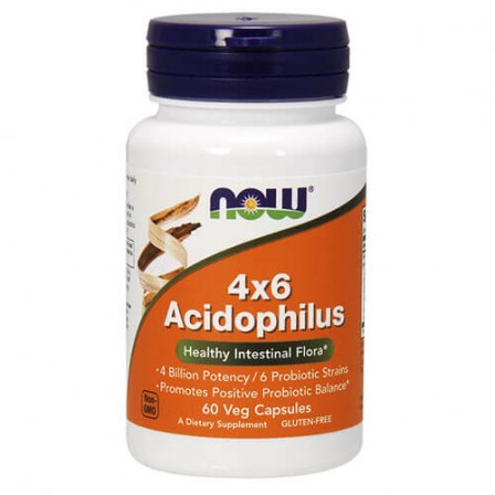 NOW Foods Acidophilus 4x6 60 Veg Capsules