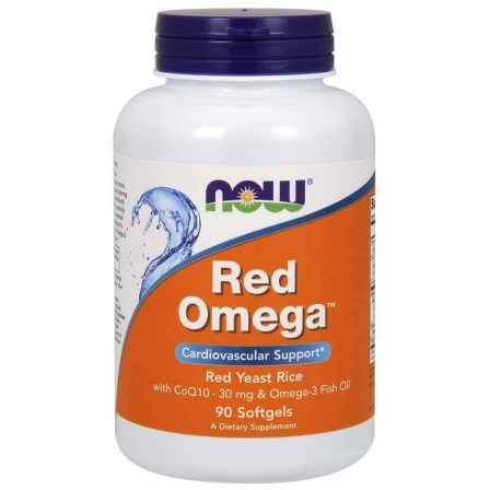 Now Foods Red Omega Red Yeast Rice with CoQ10 90 Softgels