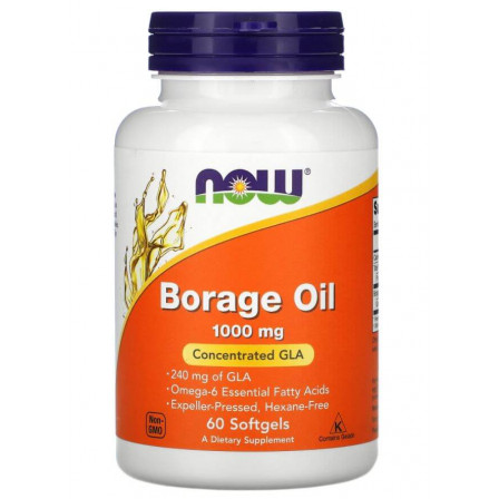 Now Foods Borage Oil 1000 mg 60 Softgels