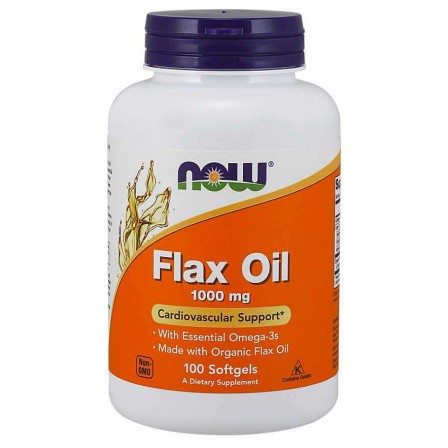 NOW Foods Flax Oil 1000mg 100 caps.