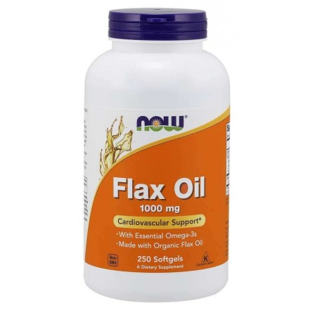 NOW Foods Flax Oil 1000mg 250 caps.