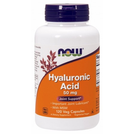 NOW Foods Hyaluronic Acid with MSM 50 mg 120 veg caps.