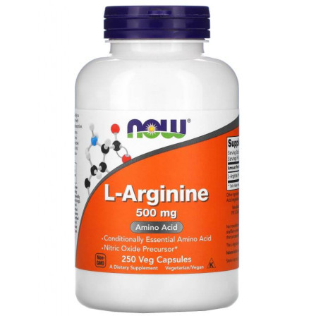 Now Foods L-Arginine 500 mg 250 veg. caps.