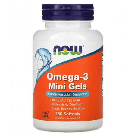 NOW Foods Omega-3 Mini Gels 180 Softgels