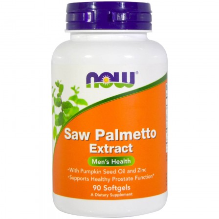 NOW Foods Saw Palmetto Extract With Pumpkin Seed Oil and Zinc 80 mg 90 Softgels