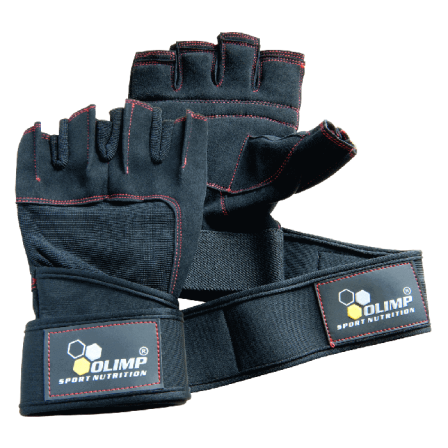 Olimp Training Gloves Hardcore Raptor Black With Red Stitches - Ръкавици с накитници