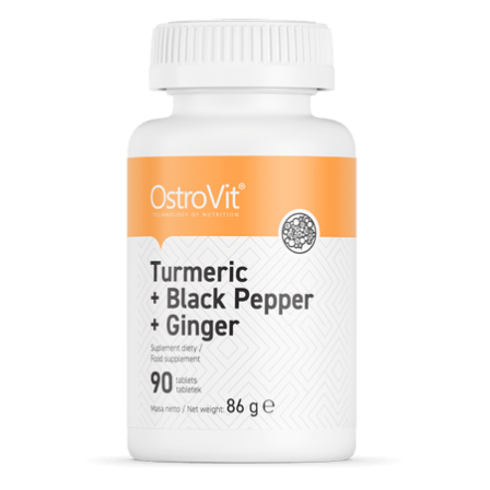 OstroVit Turmeric + Black Pepper + Ginger 90 tabs.