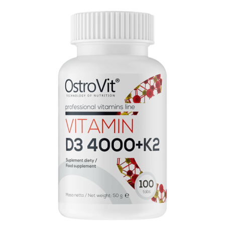 Ostrovit Vitamin D3 4000 + K2 100 tabs.