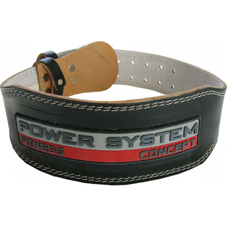 Power System Fitness Belt Power Black - Кожен фитнес колан