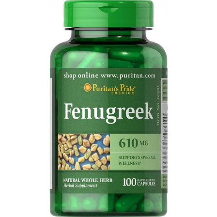 Puritans Pride Fenugreek 600 mg 100 caps.