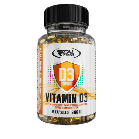 Real Pharm Vitamin D 2000IU 60 caps.