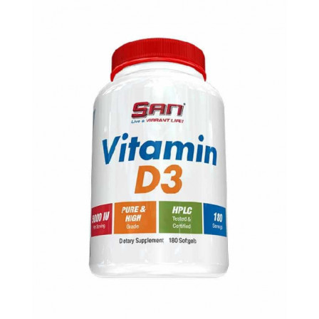 San Vitamin D3 5000 IU 180 softgels