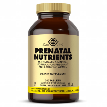 Solgar Prenatal Nutrients 240 tabs.