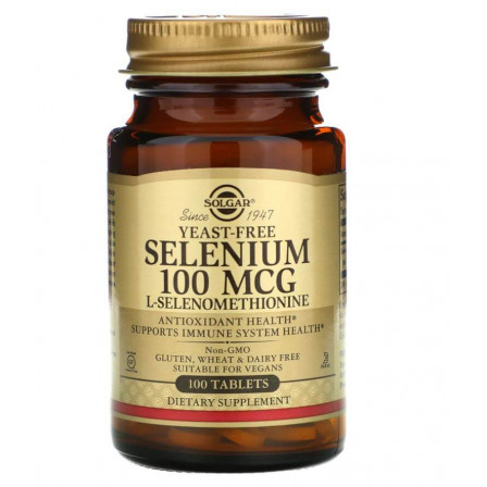 Solgar Selenium 100 mcg 100 tabs.