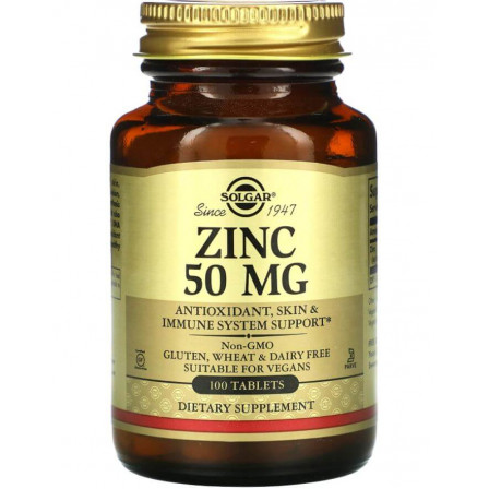 Solgar Zinc 50 mg 100 tabs.