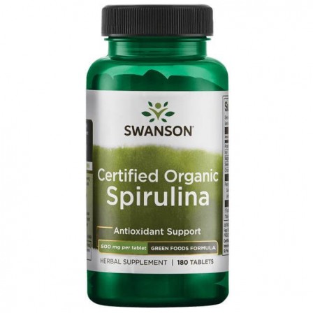 Swanson Certified Organic Spirulina 180 tabs.