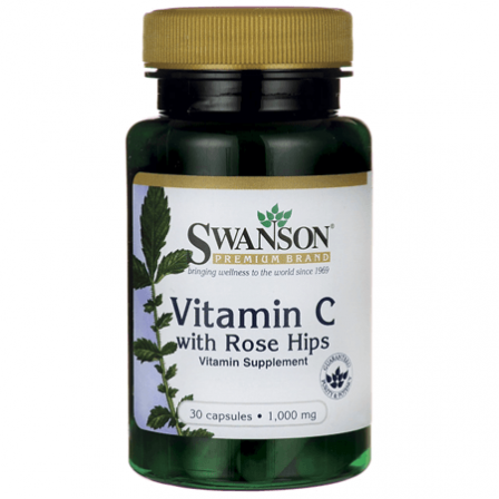 Swanson Vitamin C with Rose Hips 1000mg 30 caps.